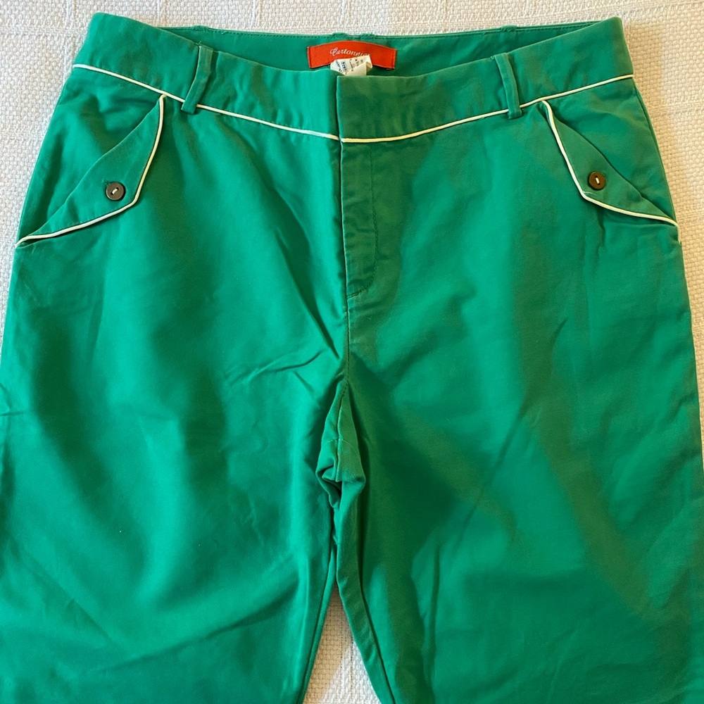 Anthropologie Green Bermudan shorts